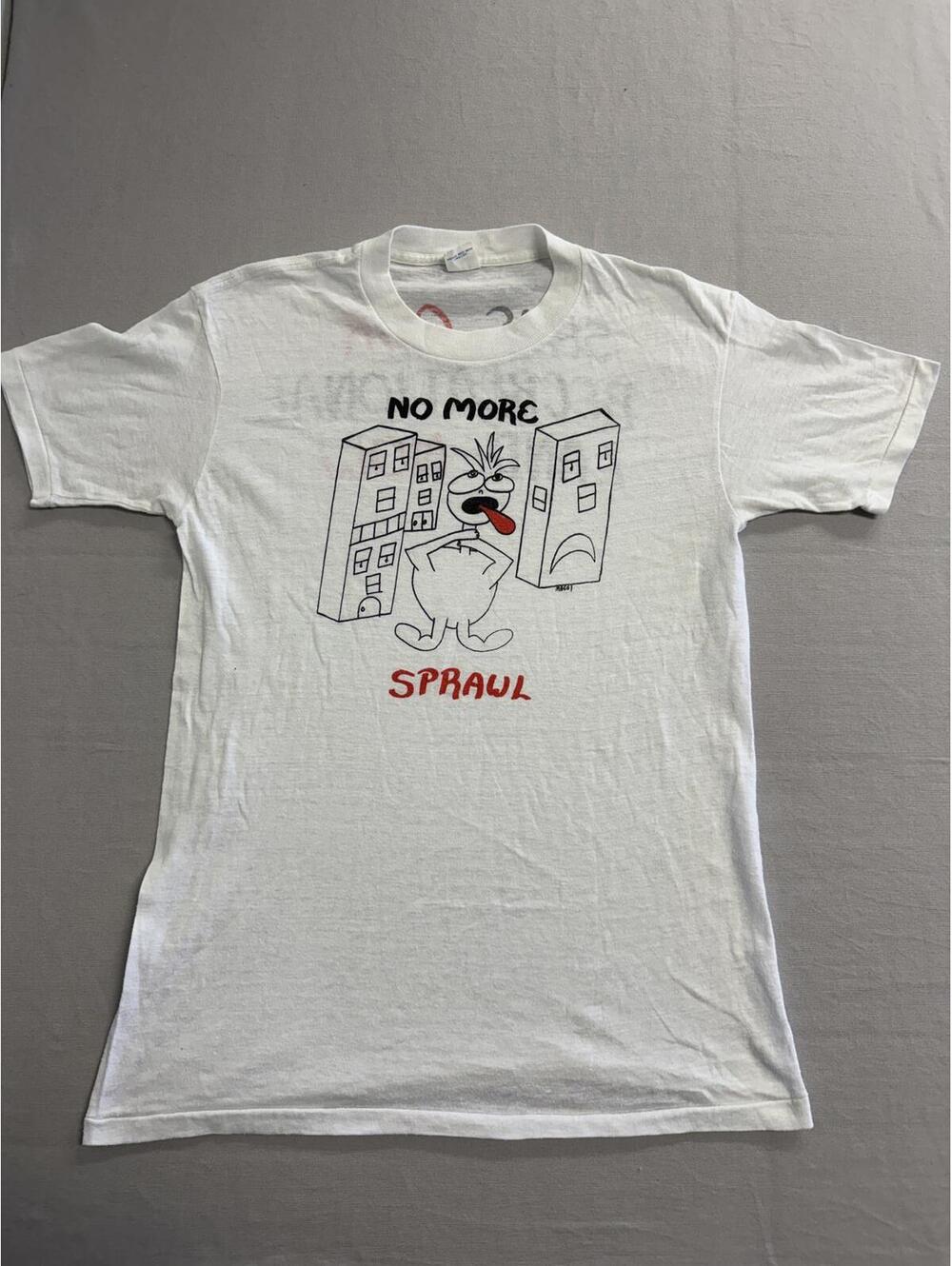 Vintage 70s Head No More Sprawl Dorm T-shirt Save Land Now L